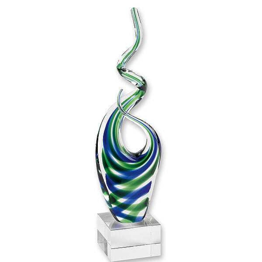 Murano Glass Art Badash Crystal Ocean Blue And Green Murano Style Art Glass 14 Centerpiece